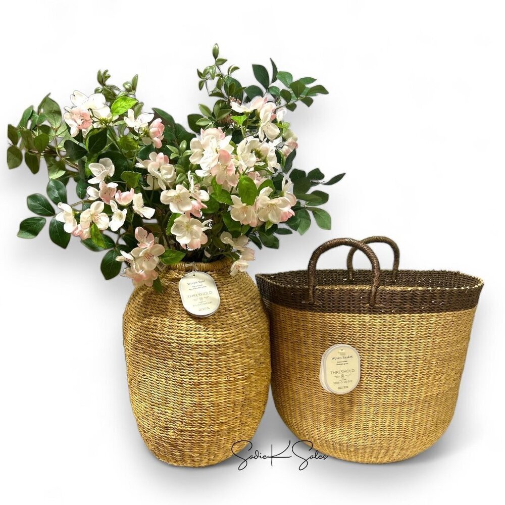 Threshold Studio McGee 16" Elephant Grass Woven Floor Vase Natural - Target - Picture 6 of 6
